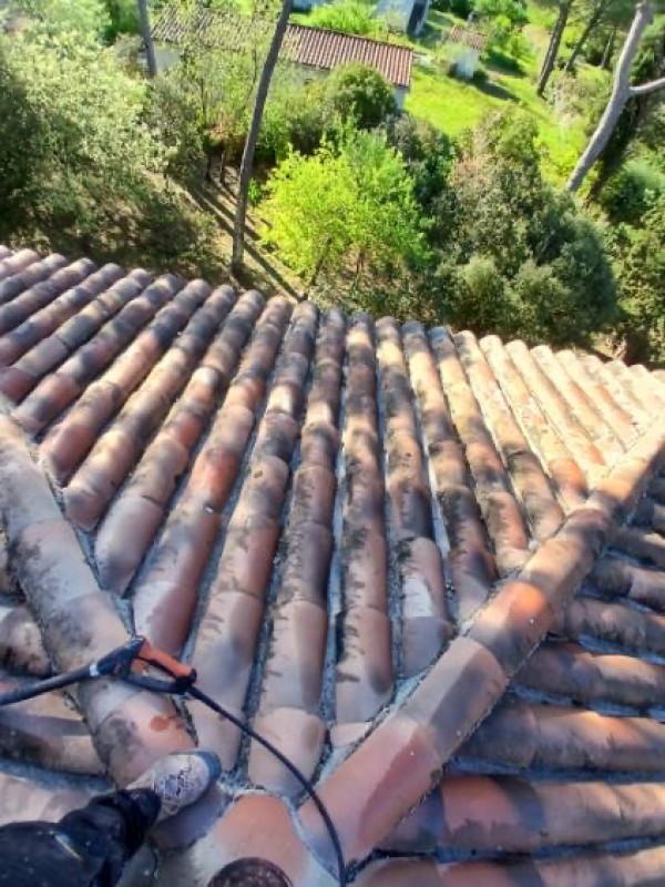 Traitement complet d’une toiture en tuiles canals avec PST à l’aide des produits de la gamme technichem 